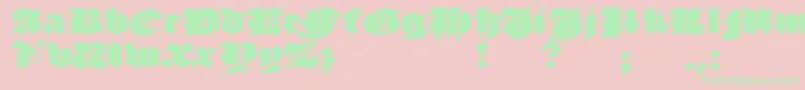 JmhMorenetaDivine Font – Green Fonts on Pink Background