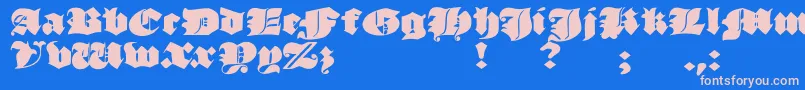 JmhMorenetaDivine Font – Pink Fonts on Blue Background