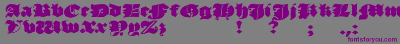 Шрифт JmhMorenetaDivine – фиолетовые шрифты на сером фоне