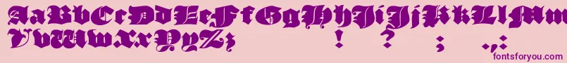 JmhMorenetaDivine Font – Purple Fonts on Pink Background