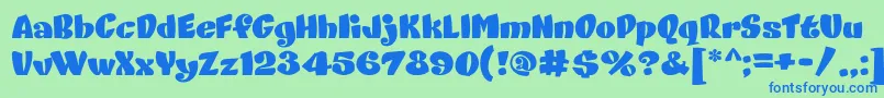 Danisvdanvsgv Font – Blue Fonts on Green Background