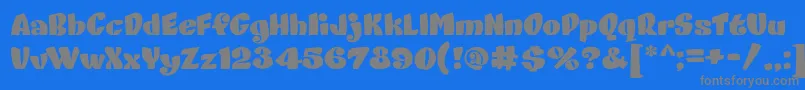 Danisvdanvsgv Font – Gray Fonts on Blue Background