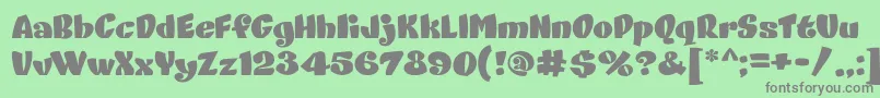 Danisvdanvsgv Font – Gray Fonts on Green Background