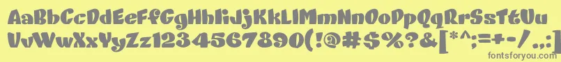 Danisvdanvsgv Font – Gray Fonts on Yellow Background