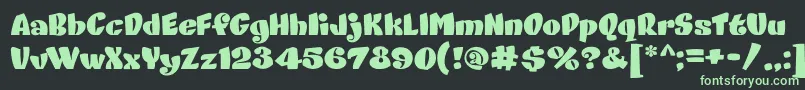 Danisvdanvsgv Font – Green Fonts on Black Background