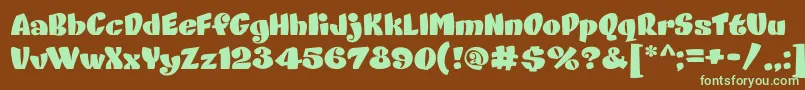 Danisvdanvsgv Font – Green Fonts on Brown Background