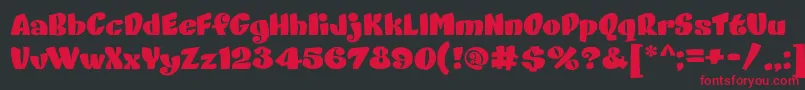 Danisvdanvsgv Font – Red Fonts on Black Background