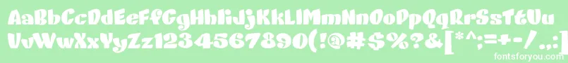 Danisvdanvsgv Font – White Fonts on Green Background