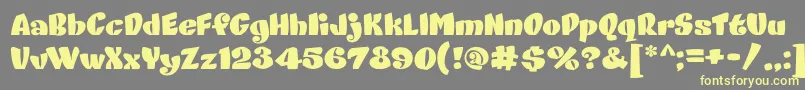 Danisvdanvsgv Font – Yellow Fonts on Gray Background