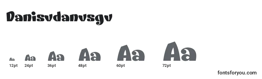 Größen der Schriftart Danisvdanvsgv