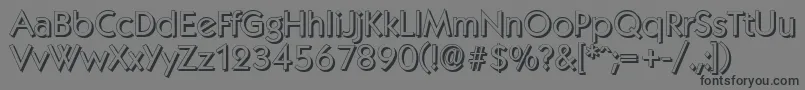 フォントKoblenzshadowRegular – 黒い文字の灰色の背景