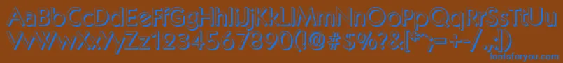 KoblenzshadowRegular Font – Blue Fonts on Brown Background