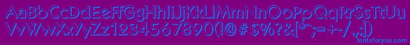 KoblenzshadowRegular Font – Blue Fonts on Purple Background