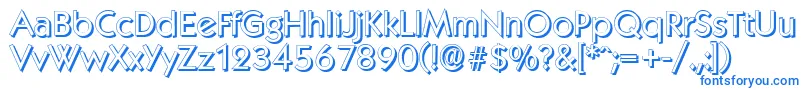 Czcionka KoblenzshadowRegular – niebieskie czcionki