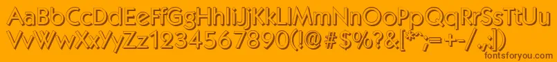 Saiba mais sobre a fonte KoblenzshadowRegular Fonte KoblenzshadowRegular – fontes marrons em um fundo laranja