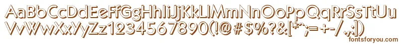 Шрифт KoblenzshadowRegular – коричневые шрифты на белом фоне