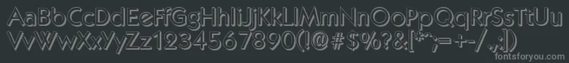Шрифт KoblenzshadowRegular – серые шрифты на чёрном фоне