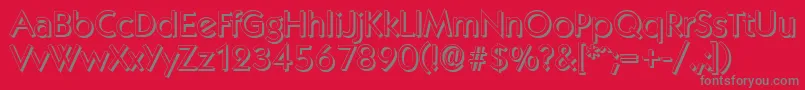KoblenzshadowRegular Font – Gray Fonts on Red Background