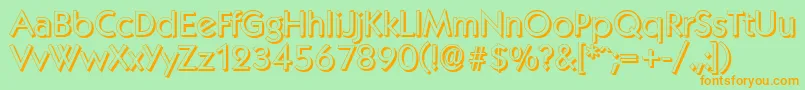 KoblenzshadowRegular Font – Orange Fonts on Green Background