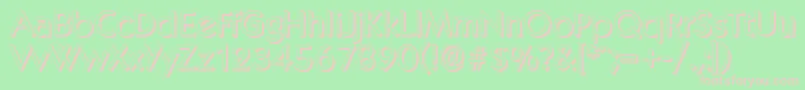 KoblenzshadowRegular Font – Pink Fonts on Green Background