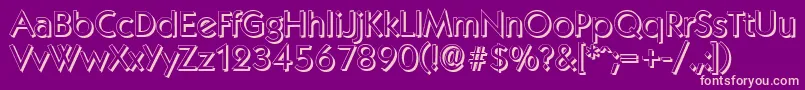 KoblenzshadowRegular-Schriftart – Rosa Schriften auf violettem Hintergrund