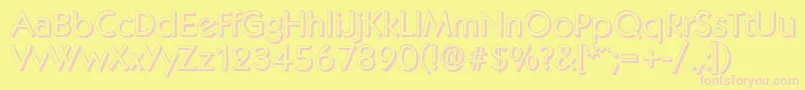 Czcionka KoblenzshadowRegular – różowe czcionki na żółtym tle