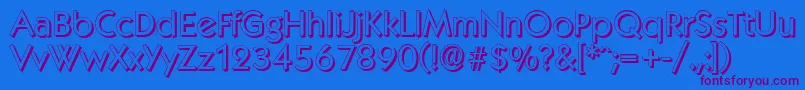 KoblenzshadowRegular Font – Purple Fonts on Blue Background