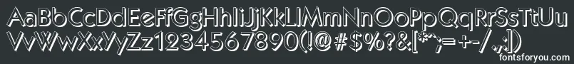 KoblenzshadowRegular-Schriftart – Weiße Schriften auf schwarzem Hintergrund
