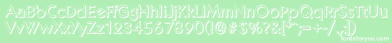 KoblenzshadowRegular Font – White Fonts on Green Background