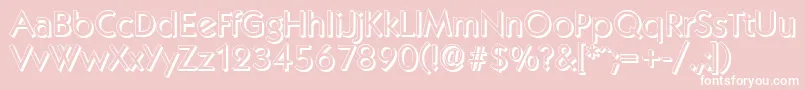 フォントKoblenzshadowRegular – ピンクの背景に白い文字