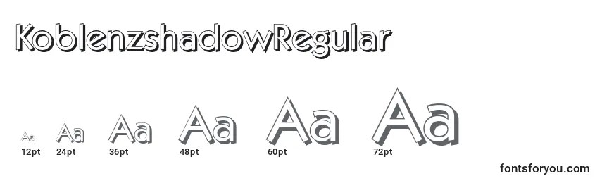 KoblenzshadowRegular Font Sizes