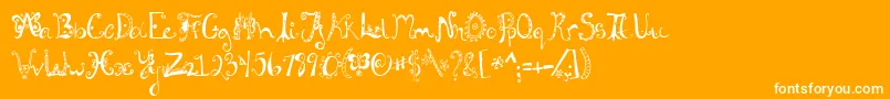 Fannys Font – White Fonts on Orange Background