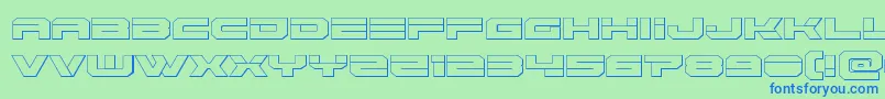 Eridanus3D Font – Blue Fonts on Green Background