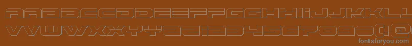 Eridanus3D-fontti – harmaat kirjasimet ruskealla taustalla