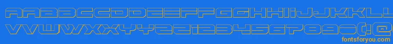 Eridanus3D Font – Orange Fonts on Blue Background