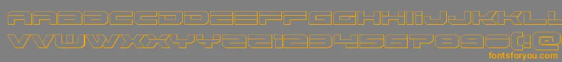 フォントEridanus3D – オレンジの文字は灰色の背景にあります。