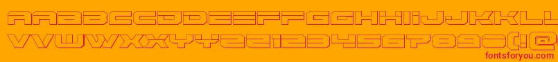 Eridanus3D Font – Red Fonts on Orange Background