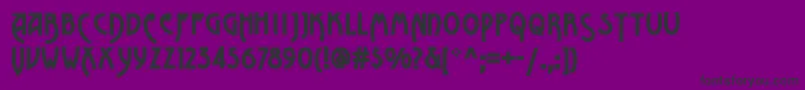 AdvokatModern-fontti – mustat fontit violetilla taustalla