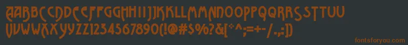 Шрифт AdvokatModern – коричневые шрифты на чёрном фоне