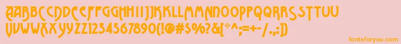 AdvokatModern Font – Orange Fonts on Pink Background