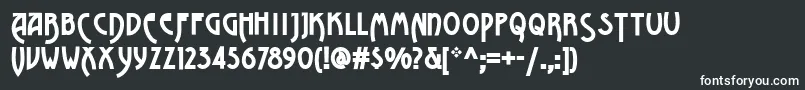 Шрифт AdvokatModern – белые шрифты на чёрном фоне