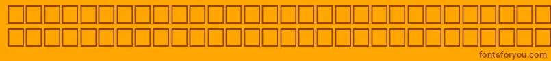 Fonte GentleRegular – fontes marrons em um fundo laranja