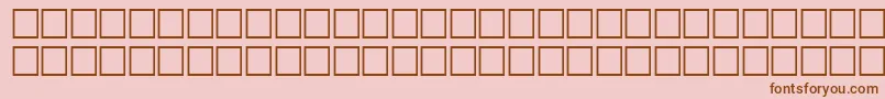 フォントGentleRegular – ピンクの背景に茶色のフォント