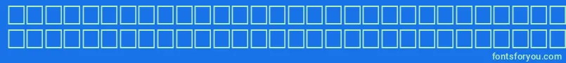 GentleRegular Font – Green Fonts on Blue Background