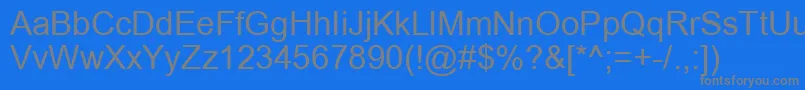 WebHebrewAd-Schriftart – Graue Schriften auf blauem Hintergrund