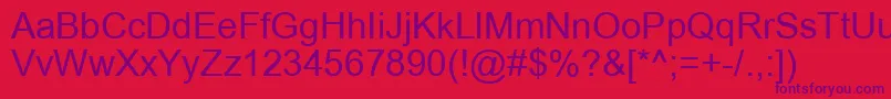 WebHebrewAd Font – Purple Fonts on Red Background