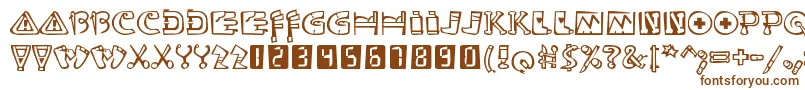 Ouchstd Font – Brown Fonts on White Background