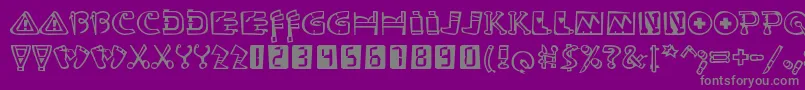 Ouchstd Font – Gray Fonts on Purple Background