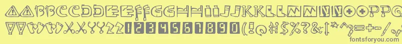 Ouchstd Font – Gray Fonts on Yellow Background