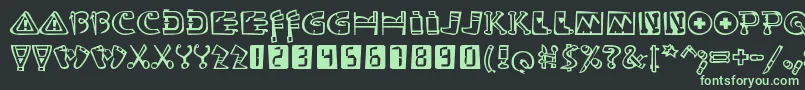 Подробнее о шрифте Ouchstd Шрифт Ouchstd – зелёные шрифты на чёрном фоне
